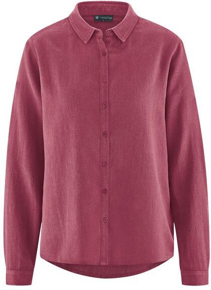 HempAge Damen Langarm-Bluse Hanf/Bio-Baumwolle