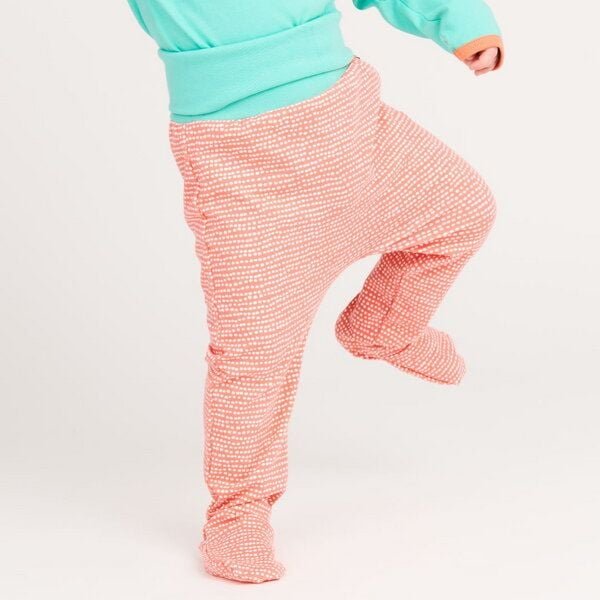 Cheeky Apple Strampelhose aus Bio-Baumwolle "Dotted Lines"