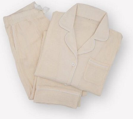 Hutch&Putch Musselin Pyjama Set 2-teilig Langarm Damen