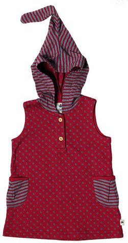 Leela Cotton Tunika Kapuzenkleid Bio-Baumwolle Kleid Oberteil