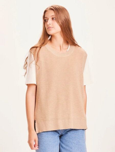 KnowledgeCotton Apparel Weste - MYRTHE Tencel Rib Structure Vest