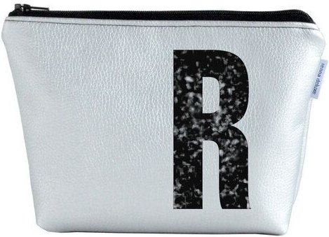 renna deluxe Kulturtasche und Kosmetiktasche personalisiert mit Monogramm SILBER