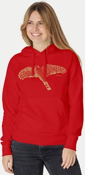 Peaces.bio - handbedruckte Biomode Bio-Hoodie Sperber Damen