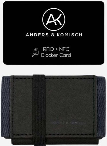 ANDERS & KOMISCH Kleiner Geldbeutel mit RFID- & NFC Schutz – A&K MINI Bundle Schwarz