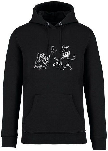 Brandless Basic Bio Hoody Nr. 4 Strawberry Cats 350g/m² XXS - 4 XL