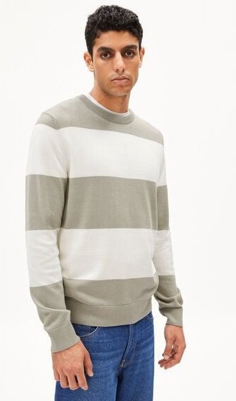 ARMEDANGELS LOUKAA STRIPES - Herren Pullover aus Bio-Baumwolle
