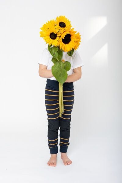 Babbily Superbequeme & langlebige Kita-Leggings - verstärkte Knie, GOTS, EU Produktion - Krabbel & Summ