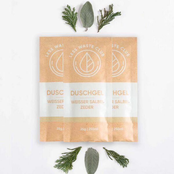 Less Waste Club Duschgel vegan, natürliche Inhalte, ohne Mikroplastik zum Anmischen