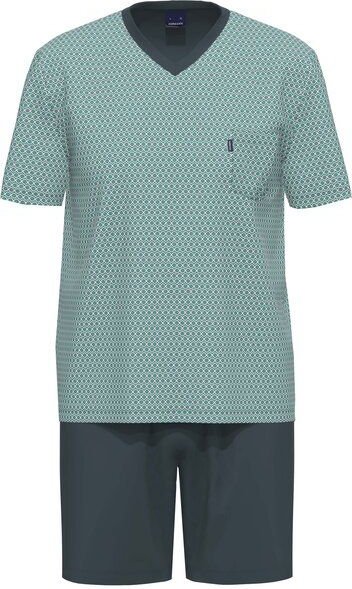 Thumbnail - Ammann Schlafanzug kurz | Bio-Baumwolle | Brusttasche | Cayman