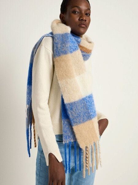LANIUS Karo Schal aus Alpakawolle und Wolle