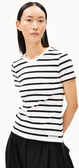 ARMEDANGELS KARDAA STRIPES Damen Ripp-T-Shirt aus Bio-Baumwoll Mix
