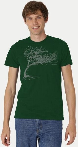 Peaces.bio - handbedruckte Biomode Bio-Herren-T-Shirt "Windy Tree"
