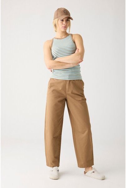 KnowledgeCotton Apparel CHLOE Barrel Mid-Rise Twill Chino - GOTS/Vegan