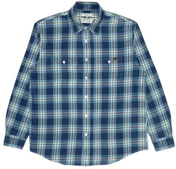 Nudie Jeans Kariertes Langarm-Hemd Julian Worker Check