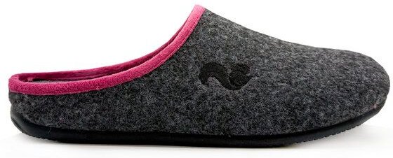 Veganer Slipper "thies ® PET Piping" aus weichem Filz