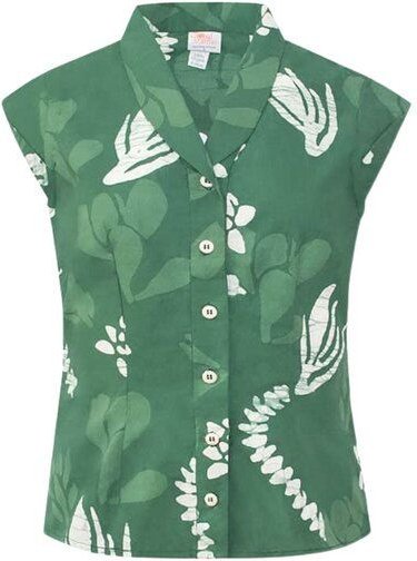 Global Mamas Bio Bluse - RETRO - Forage