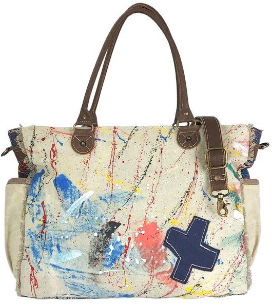 Sunsa XXL Handtasche Canvas Schultertasche Nachhaltige Große Weekender Damen Tasche