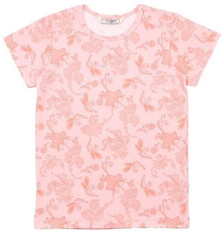 Cotokids Kinder T-Shirt GOTS-zertifiziert aus Bio-Baumwolle, rosa mit zartem Muster – Walkiddy, weich, hautfreundlich, n...