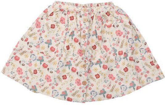 Bio-Baumwollrock Flowers & Leaves - Mehrfarbig, GOTS-Zertifiziert, Wasser-Effizient, Fair-Trade – Walkiddy