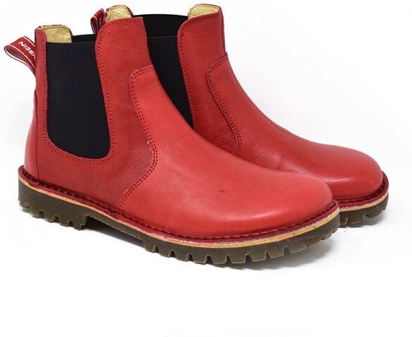 Grünbein Shoes Chelsea Boots Anke Naturform rot