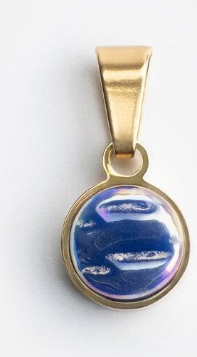 ALEXASCHA Kettenanhänger aus Glas | Mix & Match Charms | Gold