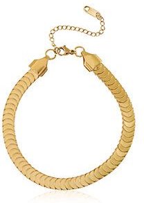 Strukturiertes Armband in ca. 22 x 5mm (inkl. 5.5 cm Verlängerungskette) von Elektropulli