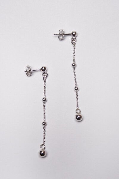 Kiwistories Ohrringe silber tropfen recycelt 925er Sterling Silber rhodiniert