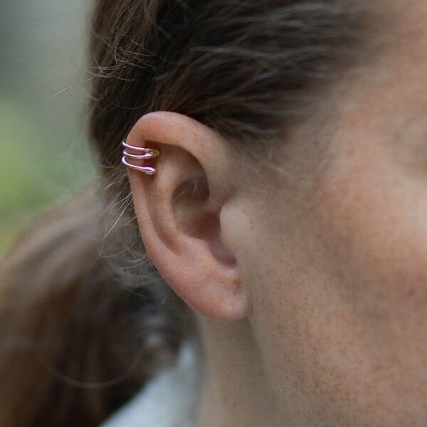 Nella & Sina Ohrklemme | SYLVI | Silber, Gold, Rosegold