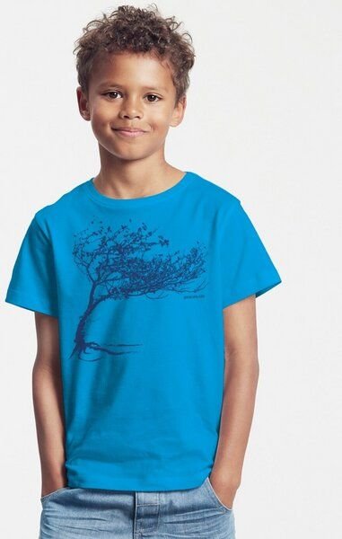 Peaces.bio - handbedruckte Biomode Bio-Kinder T-Shirt Windy Tree