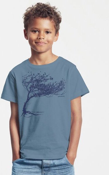 Peaces.bio - handbedruckte Biomode Bio-Kinder T-Shirt Windy Tree