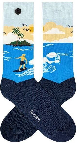 A-Dam Bunte Socken Blue Surf