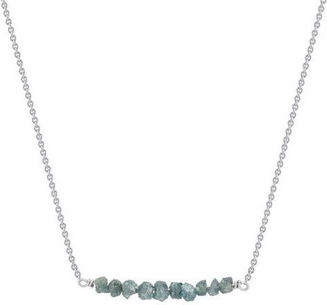 Eppi Goldener Choker mit blauen ungeschliffenen Diamanten Inaku