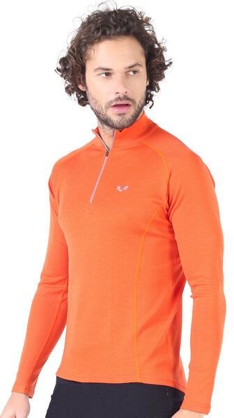 Woolona Langarmshirt - ASTRO - 100% Merinowolle (Zip)