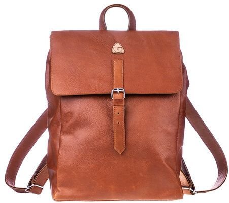 Ritagli di G Damen Leder Laptop Rucksack ALEXA für Studium oder Arbeit - 100% Made in Italy