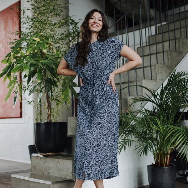 NORDLICHT Blusenkleid Lotta mit Blumenmuster aus 100% Ecovero