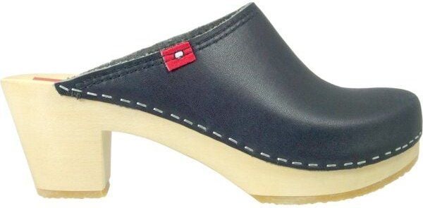 Klox 6 1/2 - Medium Heel Holzclog mit pflanzlich gegerbtem Leder