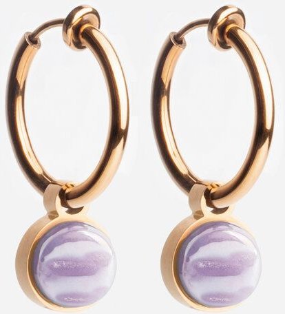 ALEXASCHA Roségold Clip Creolen mit Anhänger | Mix & Match