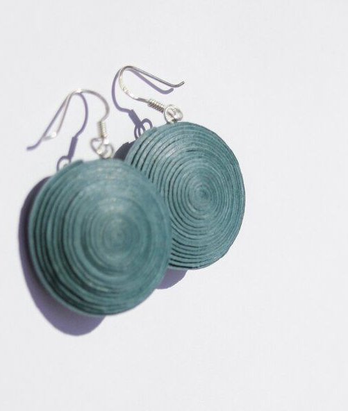 Sundara Ohrringe "Ambikha" aus handgeschöpftem Recycling Baumwollpapier