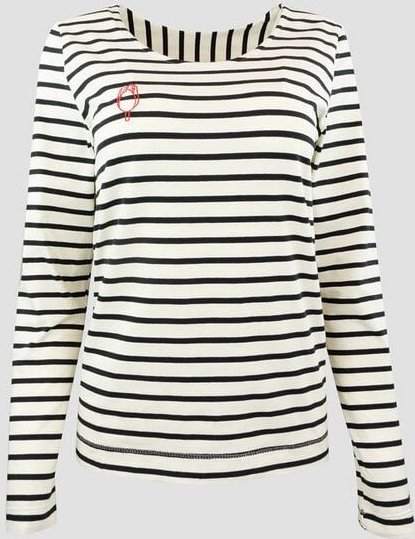 bellaLEYK Langarm T-Shirt mit gestickter Tulpe