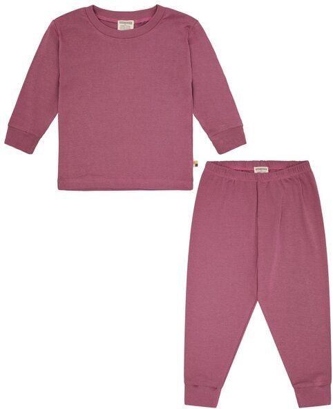 loud + proud Babys & Kinder Schlafanzug, Pyjama Uni aus Feinripp, GOTS-zertifiziert