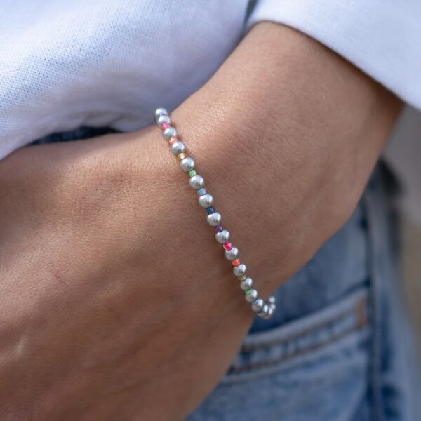 juni Perlenarmband Rainbow