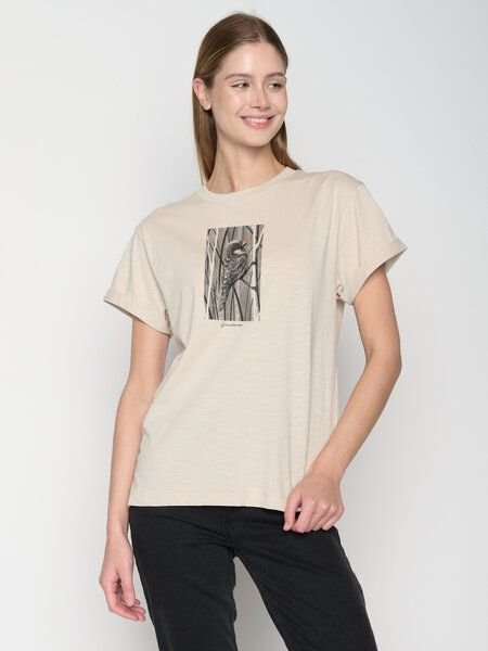 GREENBOMB Animal Sparrow Grass Stop - Lässiges T-Shirt aus Bio-Baumwolle / hochwertiger Print / GOTS / Fair & Vegan