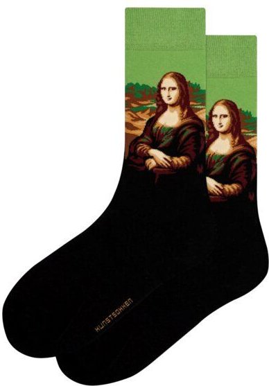 KUNSTSOKKEN Kunst Socken - Nahtlose Bunte Socken aus Bio-Baumwolle Mix - weihnachtsgeschenke für Künstler - Lustige Sock...