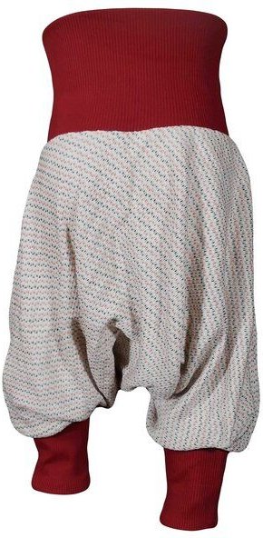 liebewicht leichte Pumphose weiß rot blau gemustert aus Biobaumwoll Sweat