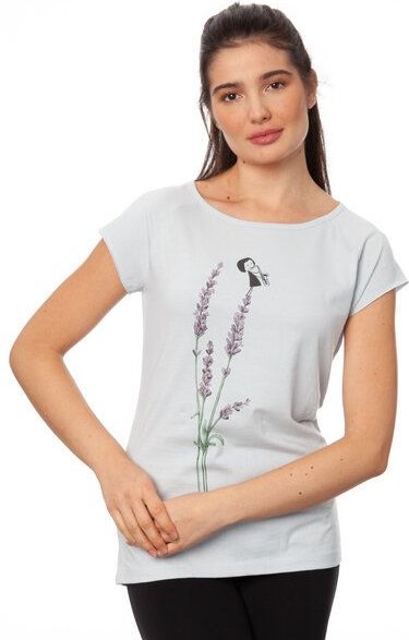 FellHerz Damen T-Shirt Saxofon -Mädchen blue sky Bio & Fair & Vegan