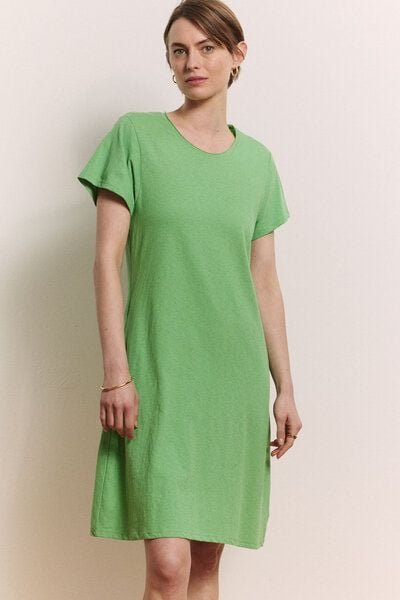 TRANQUILLO Jerseykleid Inoaa aus Biobaumwolle und Leinen ([1040001)