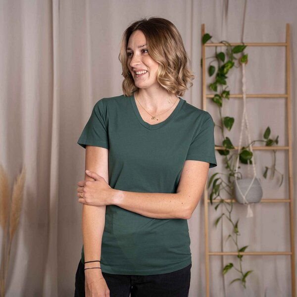 Vresh Clothing Vroni - V-Neck T-Shirt aus Biobaumwolle