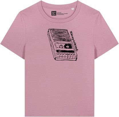 ilovemixtapes Damen T-Shirt „Hörspielkind“ aus 100% Bio-Baumwolle – lockerer Schnitt mit großem Print, fair & vegan prod...