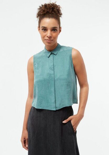 Givn Berlin Kurzarmbluse GBXENIA aus TENCEL mit Peach-Effekt