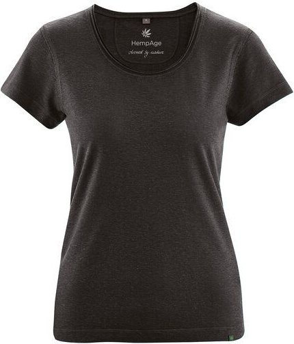 HempAge Damen T-Shirt mit Rollsaum Hanf/Bio-Baumwolle